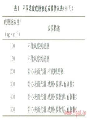 成膜防塌液的室内研究及其应用工艺