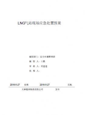 LNG站所现场处置应急预案资料