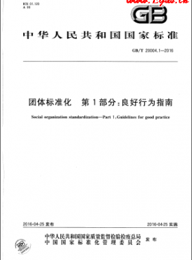 团体标准化 第1部分：良好行为指南国标/T 20004.1-2016