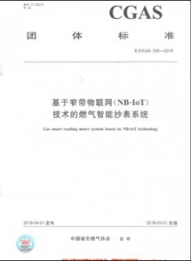 基于窄带物联网（NB-IoT)技术的燃气智能抄表系统团体标准006-2019